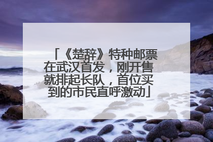 《楚辞》特种邮票在武汉首发，刚开售就排起长队，首位买到的市民直呼激动