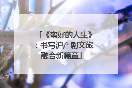 《蛮好的人生》：书写沪产剧文旅融合新篇章