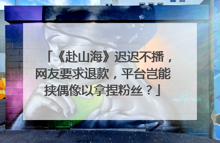 《赴山海》迟迟不播，网友要求退款，平台岂能挟偶像以拿捏粉丝？