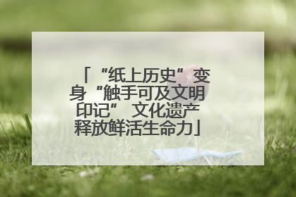 “纸上历史”变身“触手可及文明印记” 文化遗产释放鲜活生命力