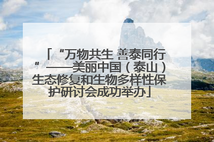 “万物共生 善泰同行”——美丽中国（泰山）生态修复和生物多样性保护研讨会成功举办