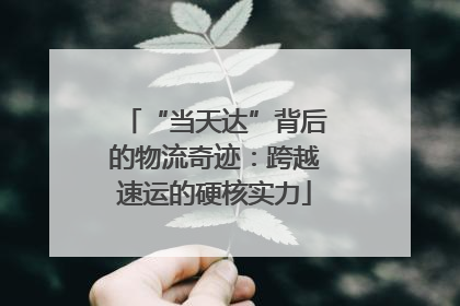 “当天达”背后的物流奇迹：跨越速运的硬核实力