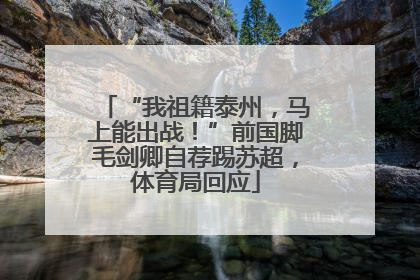 “我祖籍泰州，马上能出战！”前国脚毛剑卿自荐踢苏超，体育局回应