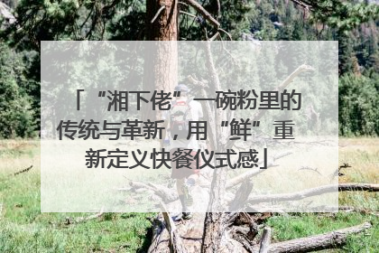 “湘下佬”一碗粉里的传统与革新，用“鲜”重新定义快餐仪式感