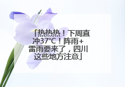 热热热！下周直冲37℃！阵雨+雷雨要来了，四川这些地方注意