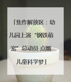 焦作解放区：幼儿园上演“钢铁萌宠”总动员 点燃儿童科学梦