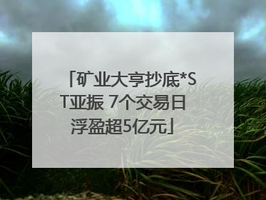 矿业大亨抄底*ST亚振 7个交易日浮盈超5亿元