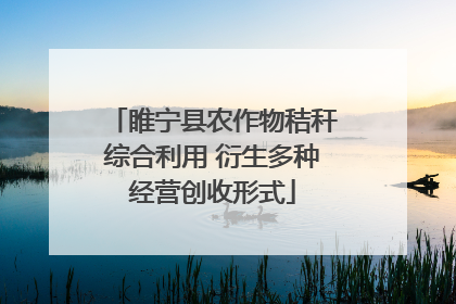 睢宁县农作物秸秆综合利用 衍生多种经营创收形式