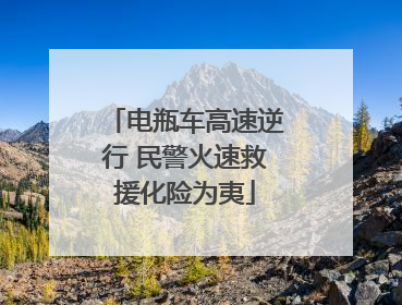电瓶车高速逆行 民警火速救援化险为夷