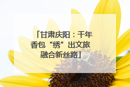 甘肃庆阳：千年香包“绣”出文旅融合新丝路