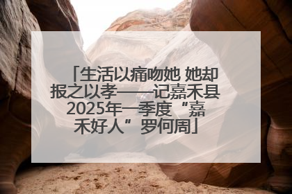 生活以痛吻她 她却报之以孝——记嘉禾县2025年一季度“嘉禾好人”罗何周