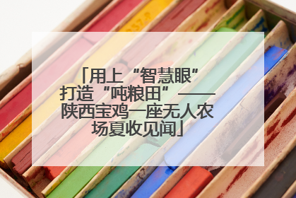 用上“智慧眼” 打造“吨粮田”——陕西宝鸡一座无人农场夏收见闻