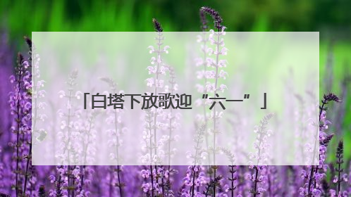 白塔下放歌迎“六一”