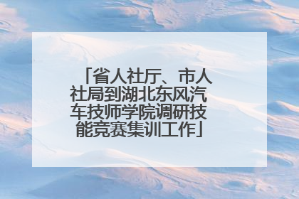 省人社厅、市人社局到湖北东风汽车技师学院调研技能竞赛集训工作