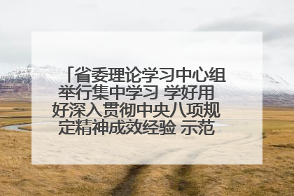 省委理论学习中心组举行集中学习 学好用好深入贯彻中央八项规定精神成效经验 示范带头持续推动全省学习教育走深走实