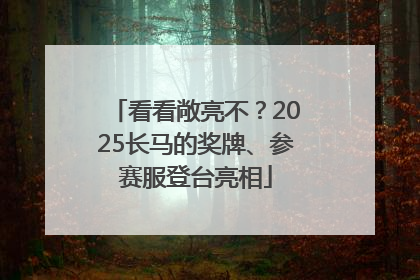 看看敞亮不？2025长马的奖牌、参赛服登台亮相