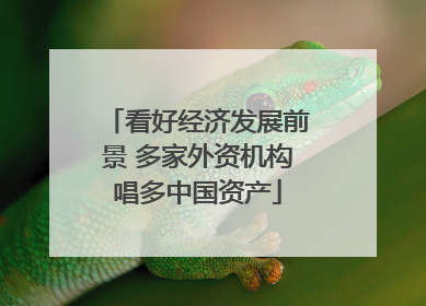 看好经济发展前景 多家外资机构唱多中国资产