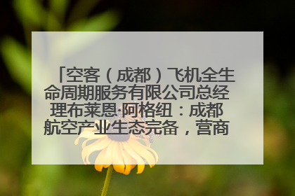 空客（成都）飞机全生命周期服务有限公司总经理布莱恩·阿格纽：成都航空产业生态完备，营商环境优势显著
