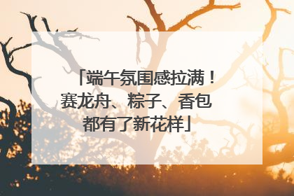 端午氛围感拉满！赛龙舟、粽子、香包都有了新花样
