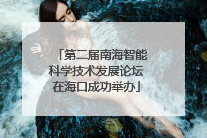 第二届南海智能科学技术发展论坛在海口成功举办