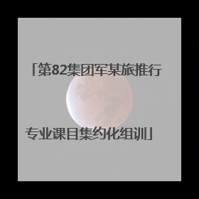 第82集团军某旅推行专业课目集约化组训