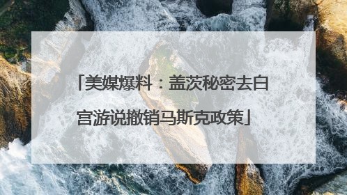 美媒爆料：盖茨秘密去白宫游说撤销马斯克政策