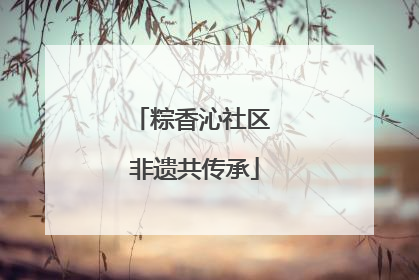粽香沁社区 非遗共传承