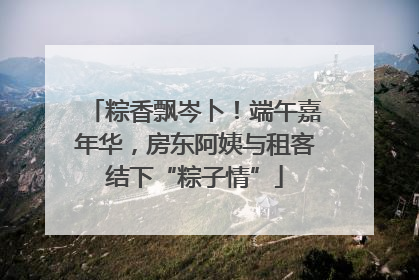 粽香飘岑卜！端午嘉年华，房东阿姨与租客结下“粽子情”