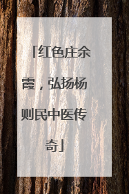 红色庄余霞，弘扬杨则民中医传奇