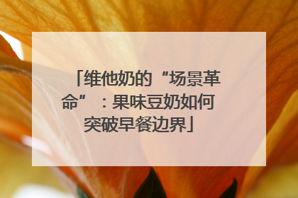 维他奶的“场景革命”：果味豆奶如何突破早餐边界