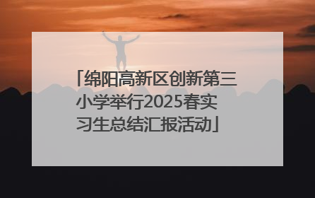绵阳高新区创新第三小学举行2025春实习生总结汇报活动