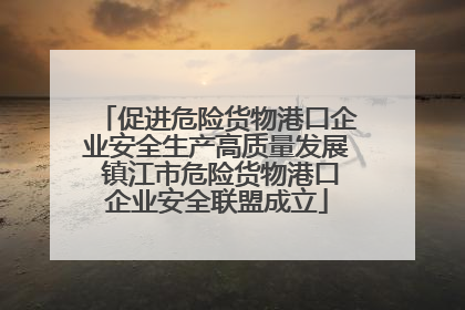 促进危险货物港口企业安全生产高质量发展 镇江市危险货物港口企业安全联盟成立