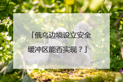 俄乌边境设立安全缓冲区能否实现？