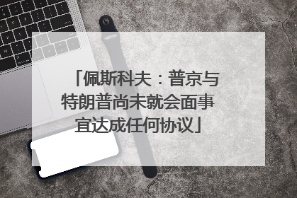 佩斯科夫：普京与特朗普尚未就会面事宜达成任何协议