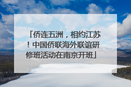 侨连五洲，相约江苏！中国侨联海外联谊研修班活动在南京开班