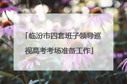 临汾市四套班子领导巡视高考考场准备工作