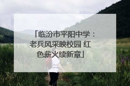 临汾市平阳中学：老兵风采映校园 红色薪火续新章
