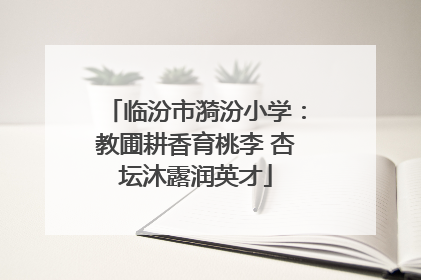 临汾市漪汾小学：教圃耕香育桃李 杏坛沐露润英才