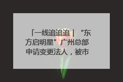 一线追追追｜“东方启明星”广州总部申请变更法人，被市场监管部门限制