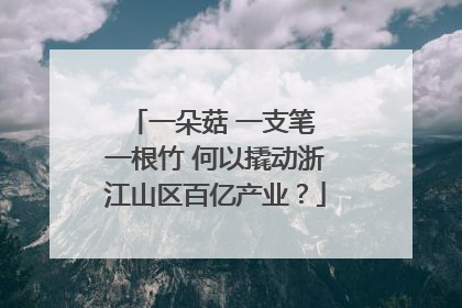 一朵菇 一支笔 一根竹 何以撬动浙江山区百亿产业？