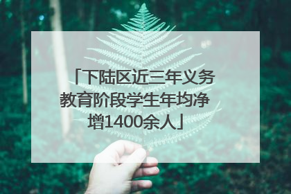 下陆区近三年义务教育阶段学生年均净增1400余人