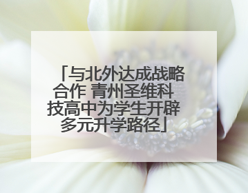 与北外达成战略合作 青州圣维科技高中为学生开辟多元升学路径