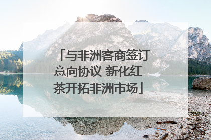 与非洲客商签订意向协议 新化红茶开拓非洲市场