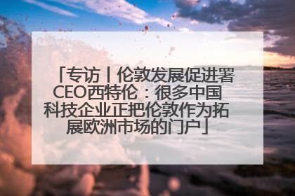 专访丨伦敦发展促进署CEO西特伦：很多中国科技企业正把伦敦作为拓展欧洲市场的门户