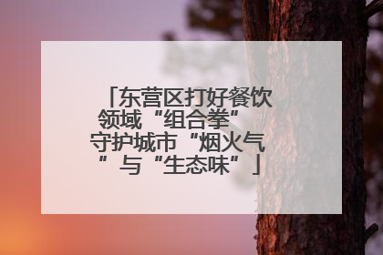 东营区打好餐饮领域“组合拳” 守护城市“烟火气”与“生态味”