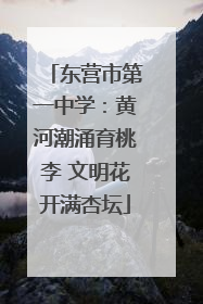东营市第一中学：黄河潮涌育桃李 文明花开满杏坛