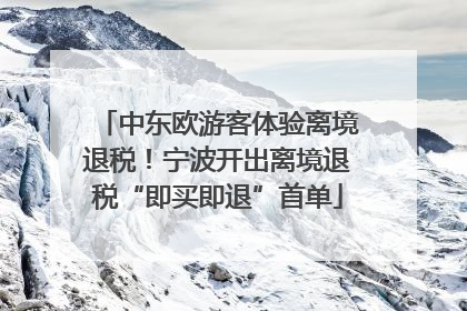 中东欧游客体验离境退税！宁波开出离境退税“即买即退”首单
