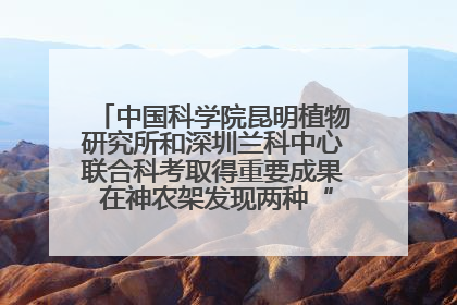 中国科学院昆明植物研究所和深圳兰科中心联合科考取得重要成果 在神农架发现两种“国保”级兰花