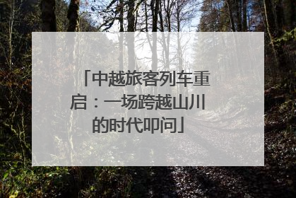 中越旅客列车重启：一场跨越山川的时代叩问