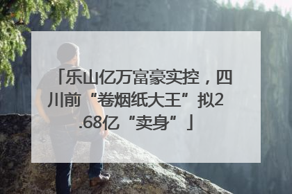 乐山亿万富豪实控，四川前“卷烟纸大王”拟2.68亿“卖身”
